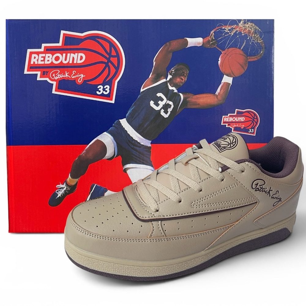 Patrick Ewing Orion Low Retro Basketball Sneakers Cream Men’s size 10.5 & 7 NEW